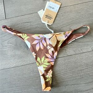 Billabong Brown Floral Bikini Bottom
